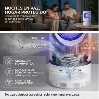 Noches sin zancudos ni químicos. Descanso seguro para toda tu familia - Lampara Anti-Zancudos