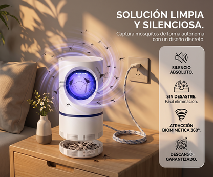 Noches sin zancudos ni químicos. Descanso seguro para toda tu familia - Lampara Anti-Zancudos